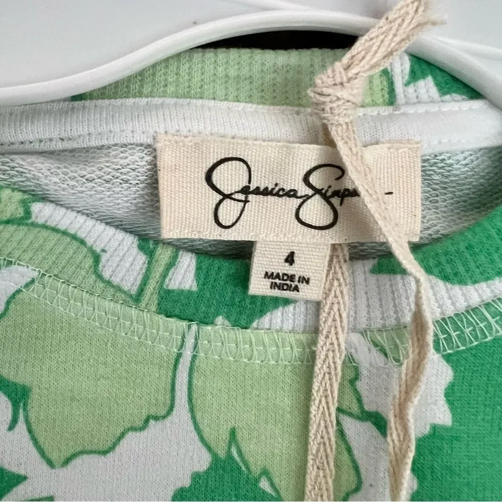 Jessica Simpson Matching Outfit Set Toddlers Girl 4T Tropical Floral Green Girls